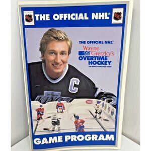 Vintage Wayne Gretzky Overtime Hockey Game Program‎ English & French 90's